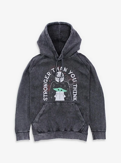 Star Wars The Mandalorian Stronger Than You Think Mineral Wash Hoodie