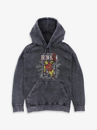 Marvel Iron Man Stamp Mineral Wash Hoodie