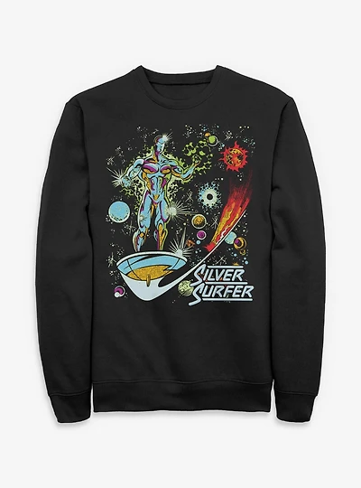 Marvel Silver Surfer Space Rider Galaxy Sweatshirt