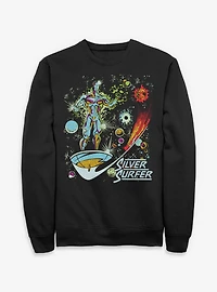 Marvel Silver Surfer Space Rider Galaxy Sweatshirt