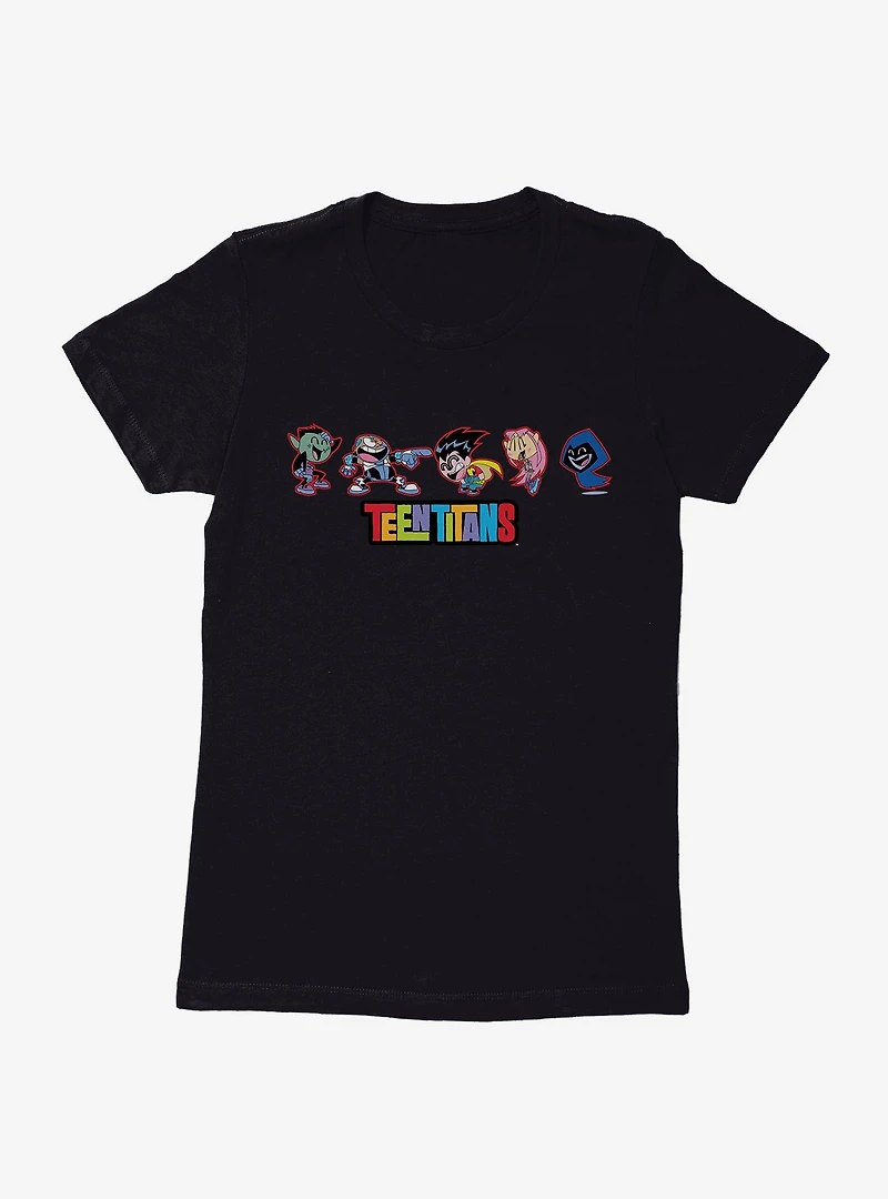 Teen Titans Team Laugh Womens T-Shirt