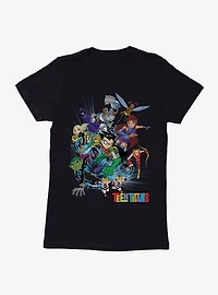 Teen Titans Group Attack Womens T-Shirt