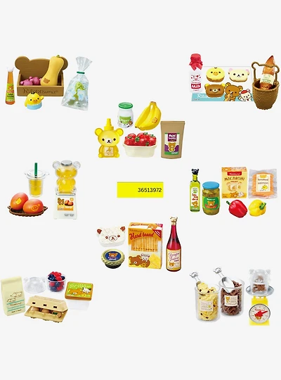 Re-ment Rilakkuma Natural Market Miniature Collection Blind Box Figure Set