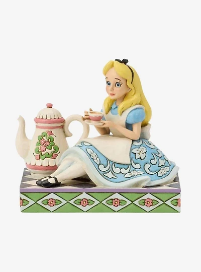 Disney Traditions Jim Shore Alice in Wonderland A Cup of Curiosity Figure