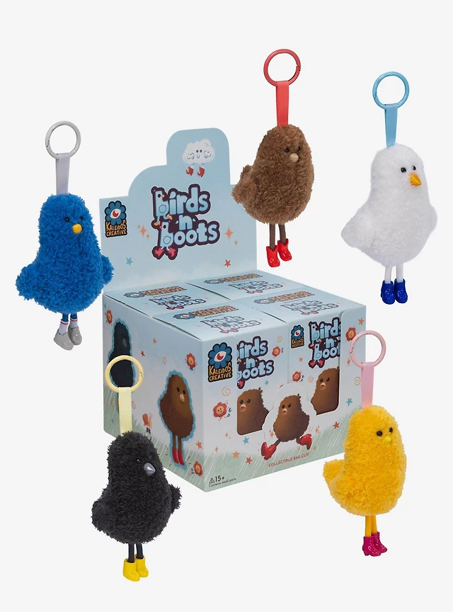 Kaleidos Creative Birds n Boots Blind Box Plush Clip