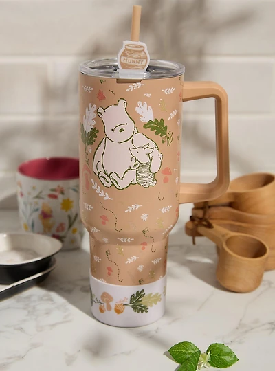 Disney Winnie the Pooh Classic Foliage Straw Tumbler with Handle and Boot - BoxLunch Exclusive