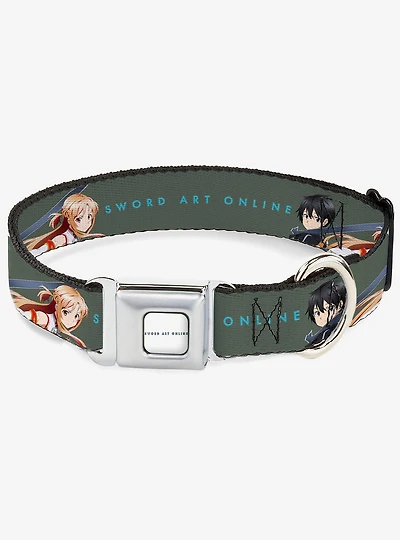 Sword Art Online Kirito & Asuna Pose Title Seatbelt Buckle Dog Collar