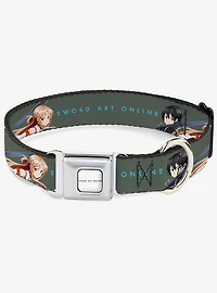 Sword Art Online Kirito & Asuna Pose Title Seatbelt Buckle Dog Collar