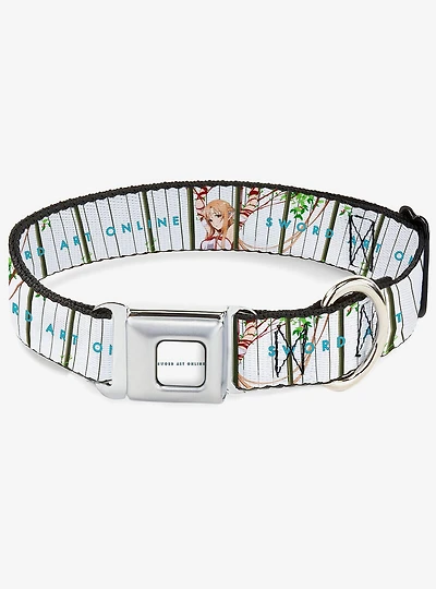 Sword Art Online Asuna Cage Trap Pose & Title Seatbelt Buckle Dog Collar