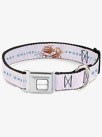 Sword Art Online Asuna Lambent Light Pose & Logo Seatbelt Buckle Dog Collar
