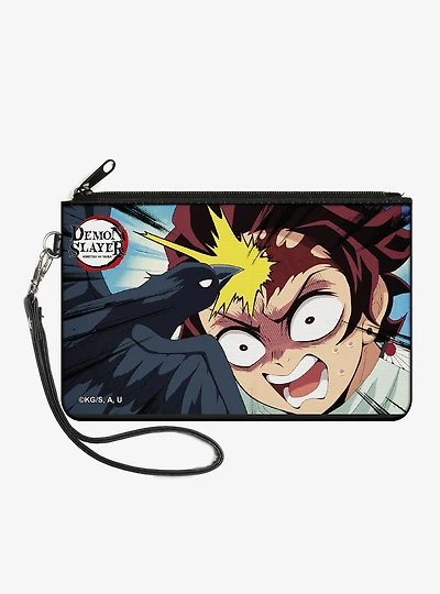 Demon Slayer Tanjiro Kamado Crow Scene Zip Clutch Wallet