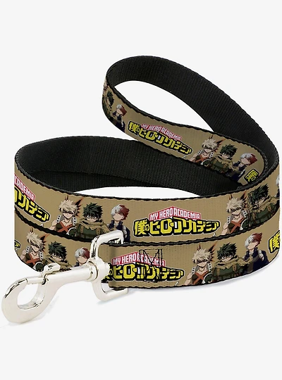My Hero Academia Character Trio Pose & Title Dog Leash Tan