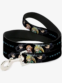 Sword Art Online Four Character Swords Group & Logo Dog Leash