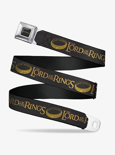 the Lord of Rings One Ring & Title Seatbelt Buckle Belt