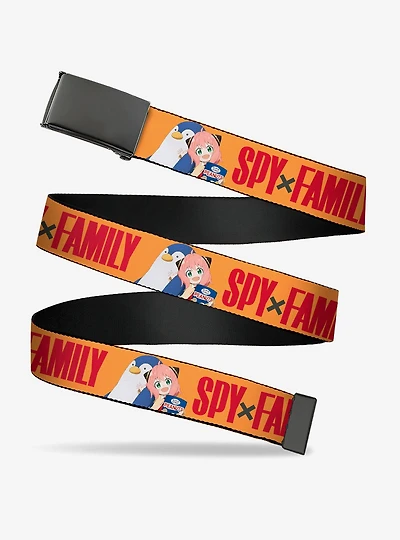 Spy x Family Anya Agent Penguinman Pose & Logo Clamp Buckle Belt