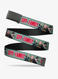 Spy x Family Forger Group Action Pose & Logo Sage Clamp Buckle Belt