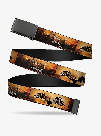 the Hobbit Desolation of Smaug Quote Blocks Clamp Buckle Belt