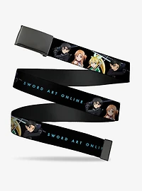 Sword Art Online Four Character Swords Group & Logo Clamp Buckle Belt