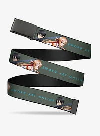 Sword Art Online Kirito & Asuna Pose Title Clamp Buckle Belt