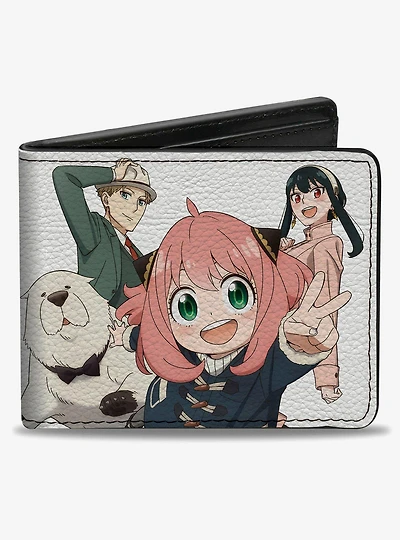 Spy x Family Forger Family Group Pose Bondo Red Bifold Wallet