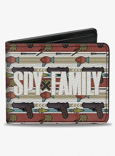 Spy x Family Weapons Stripe & Title Multi Bifold Wallet
