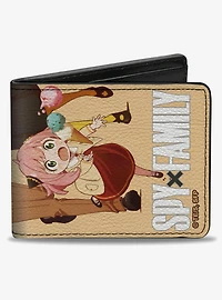 Spy x Family Forger Family Shopping Group Pose Beige Bifold Wallet