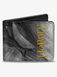 The Hobbit Gollum Pose Sketch Gold Bifold Wallet