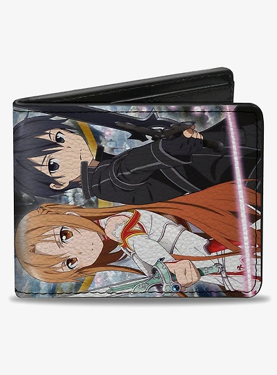 Sword Art Online Asuna & Kirito Aincrad Pose & Title Bifold Wallet