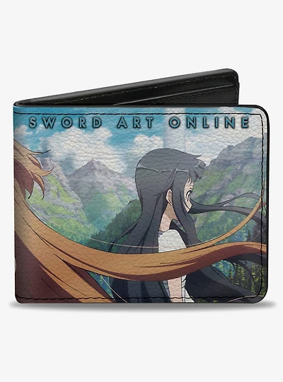 Sword Art Online Kirito Asuna & Yui Mountain Scene Bifold Wallet