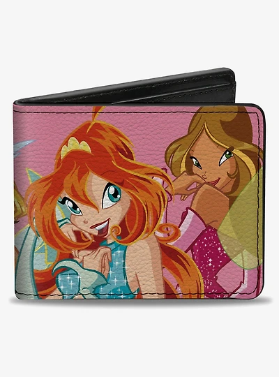 Winx Club Fairies Character Group Pose Bifold Wallet