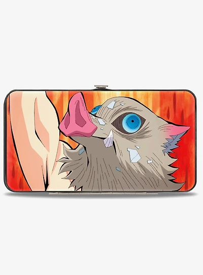 Demon Slayer Tanjiro & Inosuke Boar Head Poses & Logo Hinged Wallet