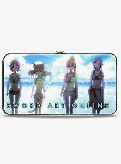 Sword Art Online Four Girls Game & Beach Scenes Hinged Wallet