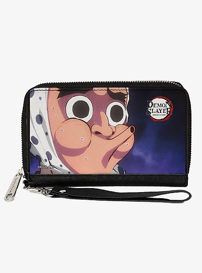 Demon Slayer Hotaru Hyottoko Mask Pose Close Up Zip Around Wallet