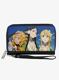 Sword Art Online Three Female Character Group Scene Zip Around Wallet