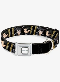 Sword Art Online Kirito Reflection Poses & Title Seatbelt Buckle Dog Collar