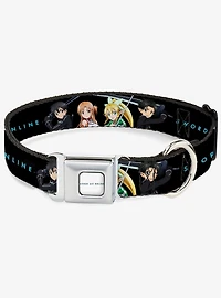 Sword Art Online Four Character Swords Group & Logo Seatbelt Buckle Dog Collar