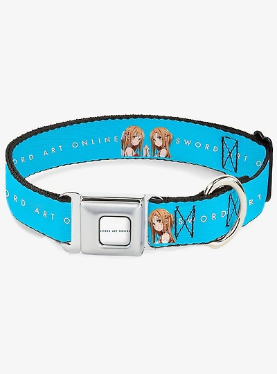Sword Art Online Asuna Comic Cover Pose & Logo Seatbelt Buckle Dog Collar
