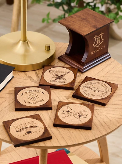 Harry Potter Wooden Bookcase Coaster Set - BoxLunch Exclusive