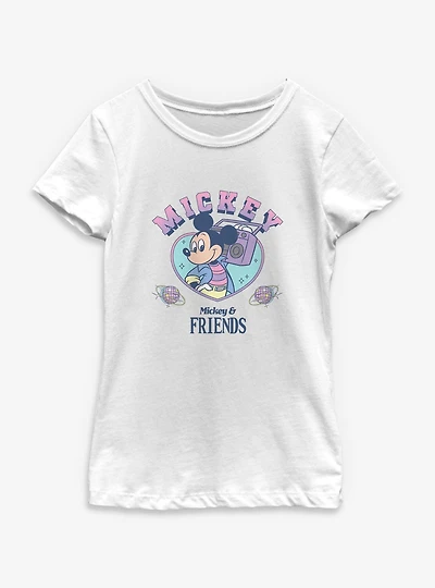 Disney Mickey & Friends Retro Boom Box Youth Girls T-Shirt