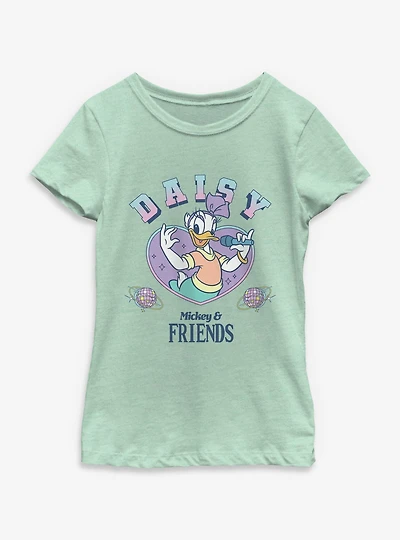 Disney Mickey & Friends Daisy Duck On The Mic Youth Girls T-Shirt