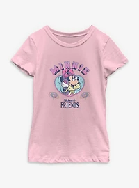 Disney Mickey & Friends Minnie Mouse With Headphones Youth Girls T-Shirt