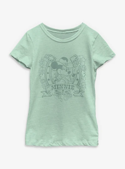 Disney Minnie Mouse Cowgirl Horseshoe Youth Girls T-Shirt
