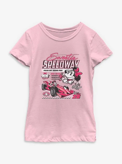 Disney Minnie Mouse Sweetie Speedway Youth Girls T-Shirt