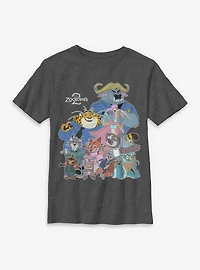 Disney Pixar Zootopia 2 Many Wild Animals Youth T-Shirt