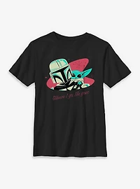 Star Wars Where We Go Mando & Grogu Youth T-Shirt