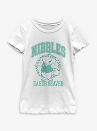 Disney Pixar Zootopia Nibbles Collegiate Eager Beaver Youth Girls T-Shirt