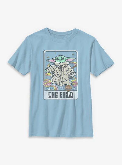 Star Wars The Mandalorian Child Space Vibes Tarot Youth T-Shirt
