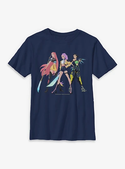 KPop Demon Hunters Fighting Pose Youth T-Shirt