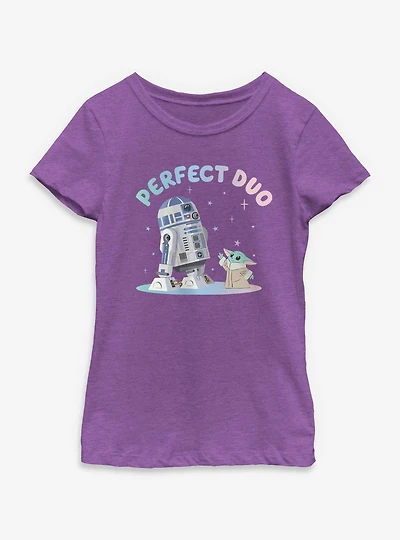 Star Wars The Mandalorian Perfect Duo R2D2 & Grogu Youth Girls T-Shirt