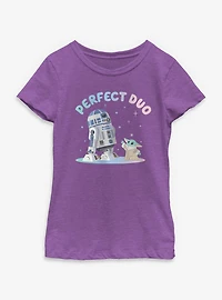 Star Wars The Mandalorian Perfect Duo R2D2 & Grogu Youth Girls T-Shirt